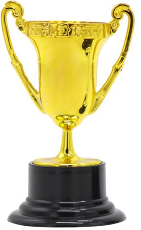 LYEAA Coupes de Trophée d'Or pour Enfants Petites Coupes de Trophée en Plastique Or Coupe de Trophée de Participation en Or pour Cadeaux de Fête Accessoires de Récompenses Compétitions Sport