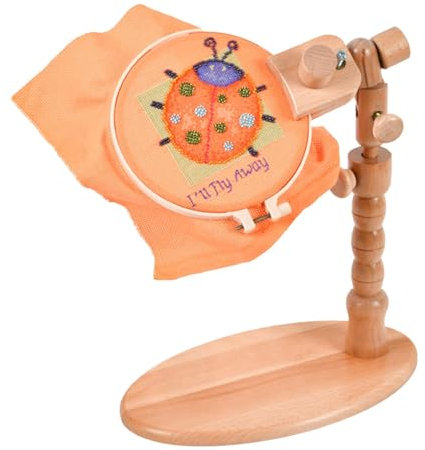 Soporte de punta de aguja, soporte de bordado para manualidades, soporte para marco de mesa de madera, soporte de bastidor de bordado, soporte giratorio para manualidades, abrazadera de escritorio