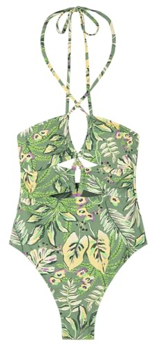 Bañador Cut Outs Print Tropical