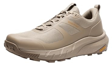 NORTIV 8 Zapatos Trekking Hombres con Suela Goma Antidelizante Zapatillas Senderismo Impermeables Botas Montaña Ligeros,Size 44.5,Arena,NMUMHI2505