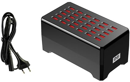 Station de Charge USB Balabaxer, 30 Ports 150W/30A, Station de Charge USB multiports pour Smartphones, tablettes et Autres appareils.