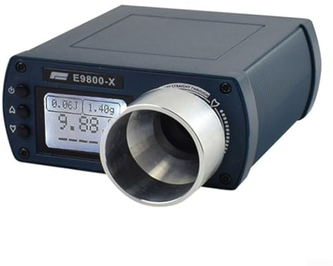 ComfyHarbor Chronographe balistique avec écran LCD HD, testeur de vitesse de museau de 15 à 800 m/s, mesure de la vitesse de 0 à 3600 b/m, pour sports Sh ooting, noir/marron clair/bleu marine (bleu