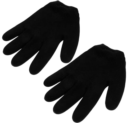 Zerodeko Guanti Idratanti per Mani Maschera Esfoliante in Gel Trattamento per Pelle Morta e Secca Guanti Spa Rigeneranti per Uso Notturno e Viaggi Confezione da 1 Paio Colore Nero