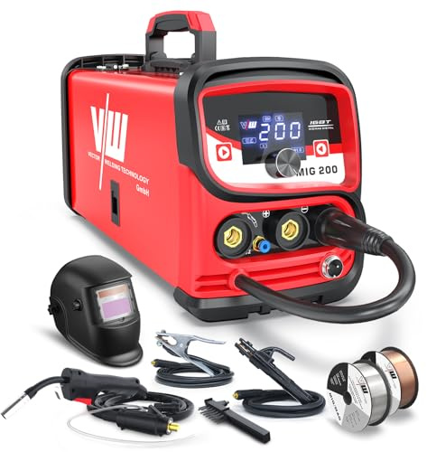 Saldatrice a Filo Continuo 4-in-1 MIG/MAG/MMA/LIFT TIG, saldatrice filo continuo no gas e con Gas con Display Digitale, Macchina Saldatrice Portatile Professionale - VECTOR WELDING