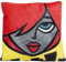 Kare Design Kissen Betty Red Hair, Deko, Dekokissen mit Füllung, mit Reißverschluss, Wurfkissen, Zierkissen, Sofakissen, abnehmbarer Bezug, Vorderseite aus Kuh-/Rinderfell, 40x40x5cm