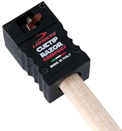 Longoni Billiard Pool Cue Tip Razor Edger Trimmer Shaper Scuffer