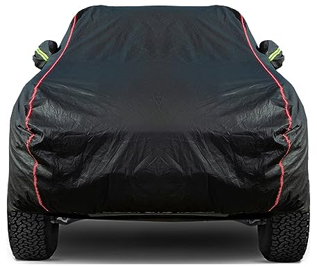 QUYDDC Breathable New Material, Waterproof Car Cover, Locks and Zipper Doors, Sunscreen Waterproof UV Prevention Snowproof Wind and Windproof,Suitable for Indoor Outdoor,for Pickup 180-206 -B6