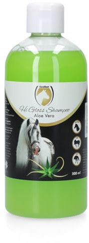 Excellent Hi Gloss Shampoo Aloe Vera - 500 ml - Hilft dem Pferd bei trockener Haut - Pferd Shampoo - Reinigendes und Pflegendes Shampoo - Mit Conditioner - für Schweif und Mähne - Geeignet für Pferde