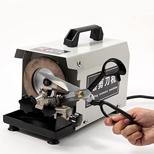 KRUZZO Afilador de Cuchillos eléctrico, afilador de Tijeras eléctrico Profesional, Ancho máximo de Afilado 50 mm, Velocidad de la Rueda 2800 RPM, para afilar Tijeras de Sastre, Tijeras de línea
