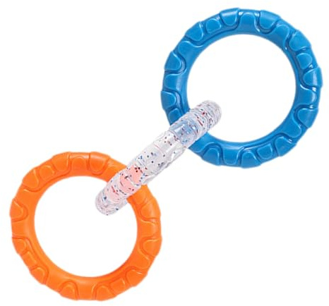 WJnflQN Anillos de remolque para perros, juguetes para perros | 3 anillos de juguete duro para perros - Juego interactivo mordido, suministros para mascotas, promueve el cuidado de los dientes, equipo