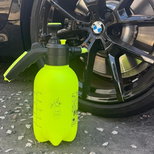 Almineez 2L High Pressure Car Wash Sprayer Wheel Cleaning Spray, Hand Pressure Snow Foam Sprayer, Pressure Foam Sprayer, for Watering Plant, Pets Showering
