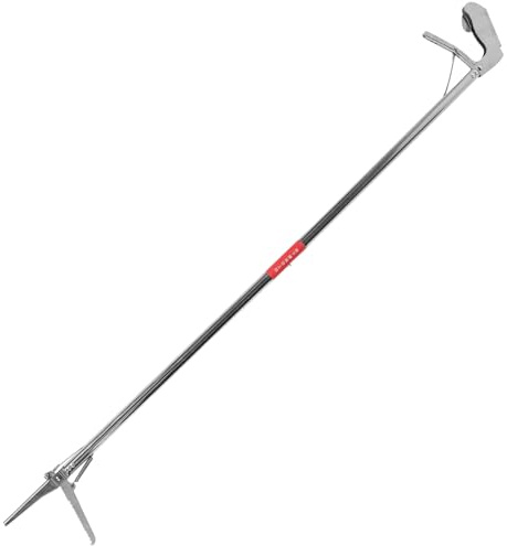 TOYANDONA Pince Attrape-Serpents Pliable Multifonction en Acier Inoxydable, Clip Verrouillage Antidérapant, Taille Compacte, Usage Extérieur Jardin, pour Manipulation Reptiles et Amphibiens