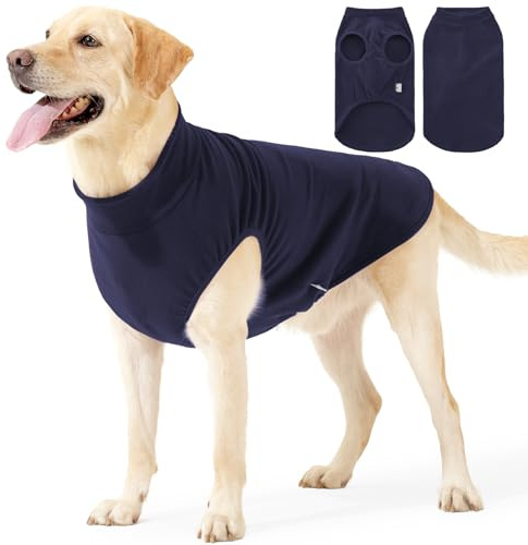 PAWIVID Pull pour Chien, Manteau d'hiver Chaud en Polaire et Pyjama, Gilet pour Chiens de Petite, Moyenne et Grande Taille, Vêtements Doux pour Animaux de Compagnie (Bleu foncé, XS)