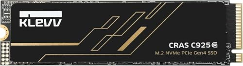 KLEVV CRAS C925G SSD 500GB, M.2 NVMe 2280, PCIe Gen4x4 Internal Solid state Drive with Heatsink, 7400MB/s Read & 6200MB/s Write, High-Performance Storage For Laptop,desktop and PS5 (C925G, 500GB)