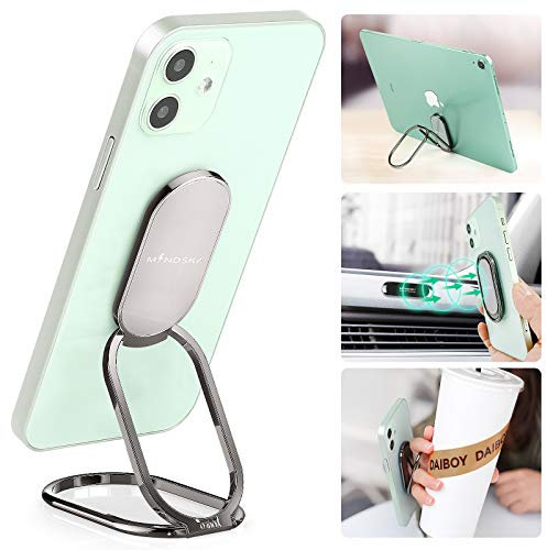 Mindsky Handy Ring Halter Fingerhalter 360° Drehbarer Ultradünner Ringhalter Faltbarer Handy Ständer Handyhalterung für iPhone iPad Smartphones Tablets(Kommt mit einem universellen Magneten)