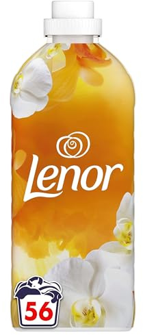 Lenor Adoucissant orchidée et vanille 56 lavages, assure une fraîcheur durable jusqu'à une semaine