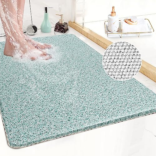 Tappetino da doccia antiscivolo, 40 x 60 cm, morbido comfort, di sicurezza, tappetino da bagno antibatterico, con fori di scarico, tappetino antiscivolo per vasca da bagno e ambienti umidi