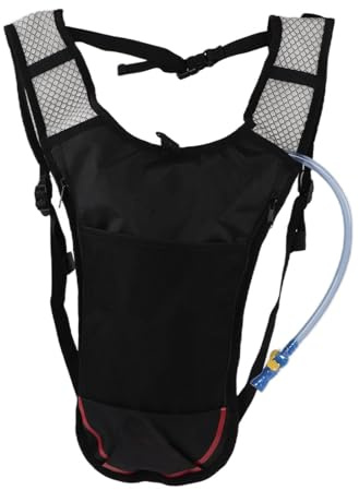SPYMINNPOO Zaino Idrico, Zaino Leggero e Traspirante con Sacca Idrica da 2 Litri, Cannuccia per Corsa, Escursionismo, Ciclismo (Rosso)
