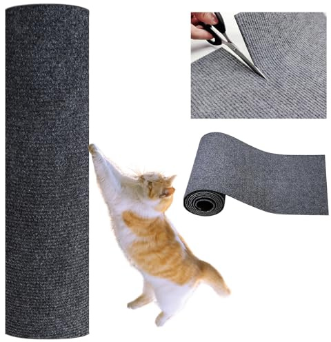 Tapis mural autocollant pour chat [40 cm x 200 cm] Planche à gratter pour chat, meuble à griffer, tapis en sisal, convient pour les murs, les canapés, les sols, etc.