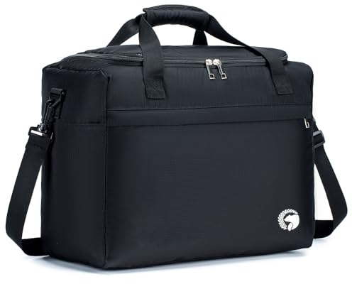 YOODI Wizzair 40x30x20 25L Faltbare Handgepäck Tasche für Flugzeug - Kleine Reisetasche Koffer Tasche mit Schultergurt (Schwarz)