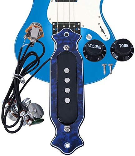 Elgitarr Pickuper, ABS Hölje Ljudhål Magnetisk Akustisk Gitarr Pickup 6 Strängad Pickup Akustisk Pickup för Akustisk Elgitarr (Blå)