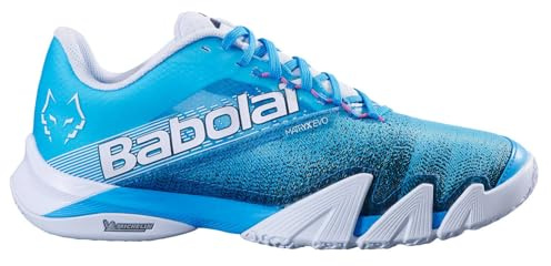 Babolat Uomini Jet premura JL Scarpe da Padel Scarpa da Padel Blu Chiaro - Bianco 42,5