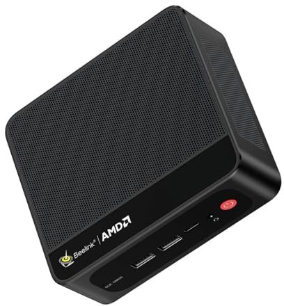 Beelink SER5-MAX Mini-PC, AMD Ryzen R7 7735HS, 8 Coeurs, 16 Threads jusqu'à 4,75 GHz, 24GB RAM, 500GB SSD, 4K@60Hz jusqu'à 3 écrans (HDMI/DP/Type-C), LAN 2.5G，BT5.2, Wi-Fi6