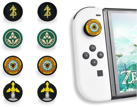 MME Tapas de Joystick compatibles con Nintendo Switch 1, Empuñaduras Pulgar, Tapas para Pulgar para Nintendo Switch, Grip Compatible Switch Lite, Accesorios Switch (Zelda)