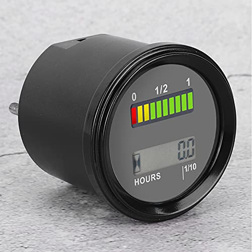 Chiyyak Motortimräknare med Batteriindikator, LCD-skärm, 100% Helt Nytt ABS-material, DC12-48V Arbetsspänning