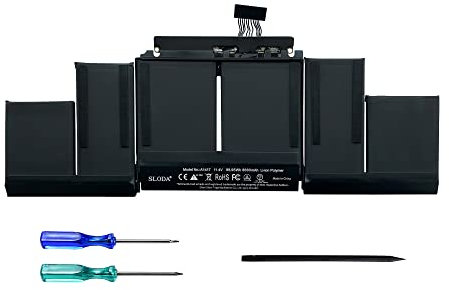 SLODA A1417 Laptop Akku für MacBook Pro 15 Retina A1398 (Mitte 2012 Anfang 2013) Ersatz Akku [Li-Polymer 11.4V 8680mAh]