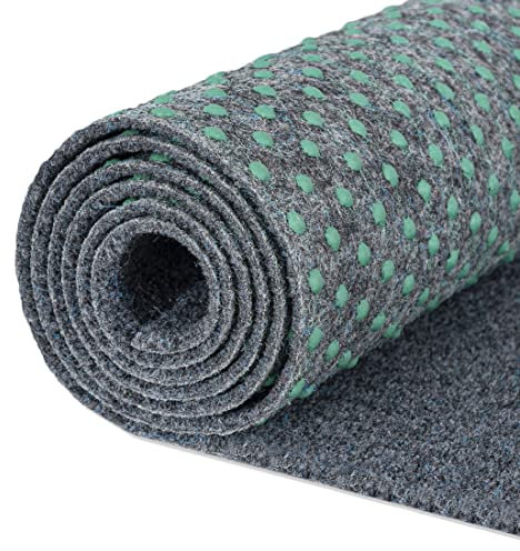 Mazovia Kunstrasen Balkon Teppich Wasserfest - Kunstrassenteppich Outdoor - Rasenteppich Balkon Meterware mit Noppen - Kunstgras Balkonteppich 6,5 mm - Grau Blau - 100 x 300 cm