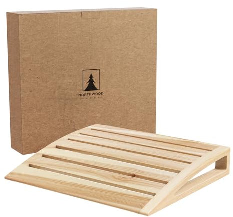 Northwood Sauna Kopfstütze - handgefertigt aus finnischem Kiefernholz - Komfortables Nackenstützkissen