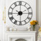 Mee 2ou Wanduhr Groß Modern Nahezu Lautlos Ohne Tickgeräusche -60cm Durchmesser Römische Ziffern Wanduhren Modern Wohnzimmer Wanduhr Vintage Für Schlafzimmer Küche Büro Landhausstil Industrial Style