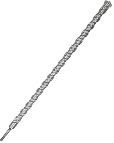 CAVATINY Juego de brocas SDS Plus de 28 x 600 mm, para hormigón, ladrillo, cemento, piedra con 4 cortes, vástago SDS Plus apto para martillo perforador
