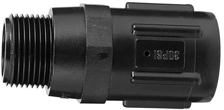 Yardwe Druckminderer Tropfbewässerung, 30 Psi Druckregler Für Bewässerungssysteme, Kunststoff, Schwarz, Einfache Installation Für Garten, Park, Bauernhof