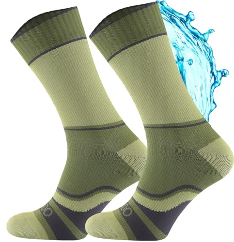 TODO Calzini impermeabili uomo e donna con mambrane. Calzini da trekking impermeabili impermeabili verde kaki 40-42