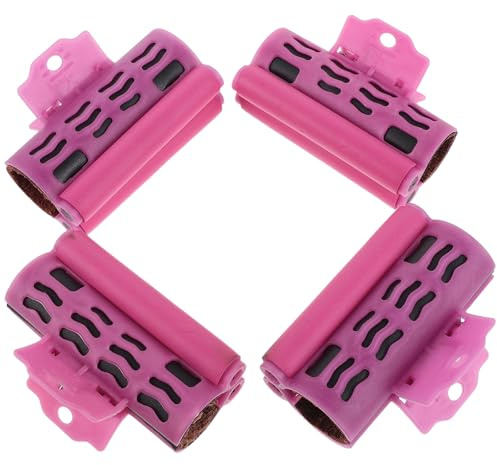MOTHNUR Lot de 4 Pinces à Bigoudis Chauffants Thermorésistantes Alerte de Chaleur, Grandes et Petites Tailles, Clips Isolants en Plastique pour Coiffure Professionnelle et Voyage,