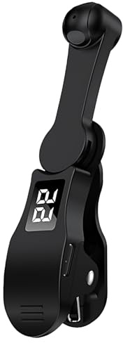 Chewtoyo Auto Clicker för telefon, 108 justerbar skärmkran med klämma, handsrelease mekanisk finger, tyst hastighetsklickare, LED-skärm, USB-laddning, 3,9 tum/10 cm, svart
