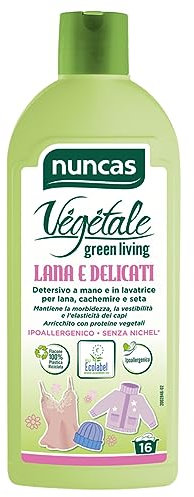 Nuncas Vegetale Detersivo a Mano e in Lavatrice Lana e Delicati - 500ml