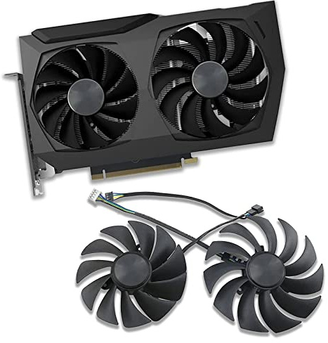 Dotodo 88mm 100mm GA92S2U CF9015H12S Tarjeta gráfica Refrigera Ventilador para ZOTAC GeForce RTX 3070 RTX 3070 Ti Ventilador de tarjeta gráfica (Ventilador AB)
