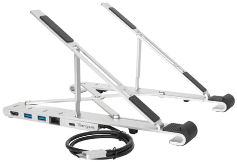 Targus Support Portable pour Ordinateur Portable + Station d'accueil intégrée, Blanc (AWU100005GL)