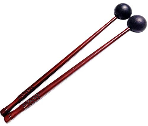 Josenidny 1 Paar Zungentrommel Schlägel Gummikopf Trommelschlägel Sticks für Log Drums Tongue Drums und Keyboard Percussion