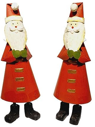 Nikolaus Figur zum Stellen I 2er-Set I Höhe 23 cm I Weihnachtsfigur I Dekofigur