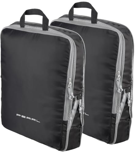 PEARL Koffer Organizer: 2er-Set Kompressions-Packtaschen für Handgepäck, Größe XL, 45x37x8 cm (Packtaschen für Handgepäck-Koffer, Gepäcktaschen, Umhängetasche)