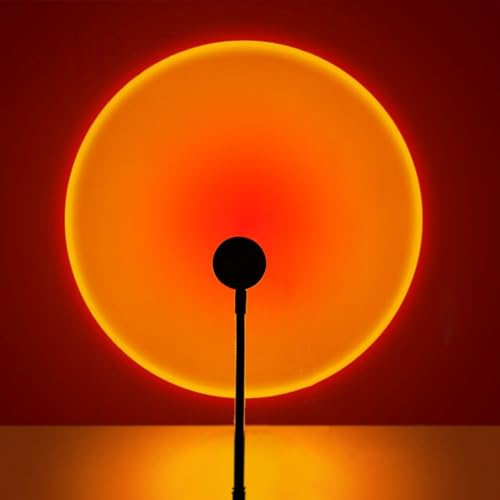 USB-solnedgångslampa LED-projektorljus för livestreaming och ta selfie, solnedgångsbakgrund Underbar visuell effekt solnedgångsprojektor, 1 paket(Sunset Red)