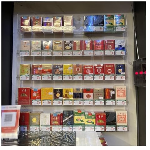 VDLLQYN Vitrine for Organisieren von Zigaretten mit automatischen Schiebern for den Einzelhandel, Theken-/Wandregale, zusammenbauen(31.5x28.4x24.5cm)