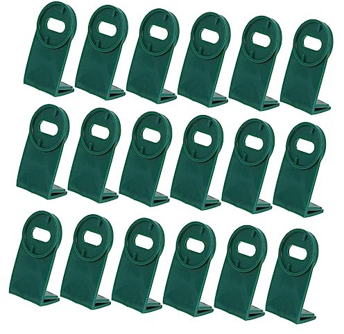 DECOMELODY 50 Stück Aluminium Gewächshaus Befestigungsclips Pflanzenaufhänger Platzsparend Für Garten Balkon Zimmerpflanzen Pflanzenrankhilfe Mit Haken