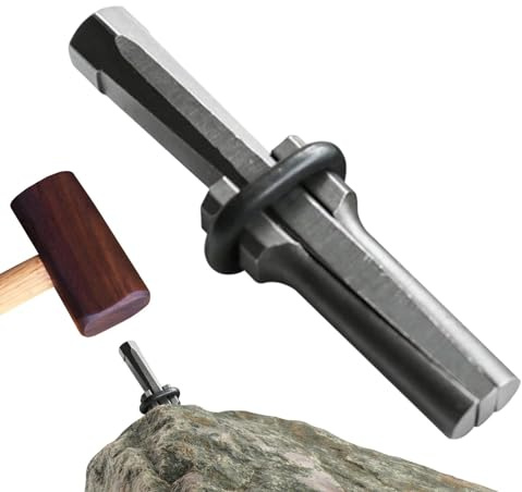 Divisor de piedra de mano – Juego de herramientas de cuñas de enchufe resistente, cuñas de separación de rocas de aleación de acero | Cuñas de división de rocas, kit de división de piedra, herramienta