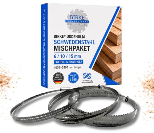Birke® Bandsågblad set 1790 x 6/10/15 x 0,4 för alla vanliga träslag – perfekt för Scheppach