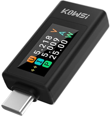 diymore 240W USB C Power Meter Tester, 4-30V 0-8A Type-C Digital Multimeter, Voltage Current Meter for USB Cable Charger Power Bank Detector with TFT Display (KWS-1902L)